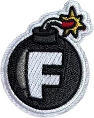 1 x F BOMB sticker, Velcro patches, tactical morale patch appliqués for DIY clothing, backpacks, jac