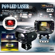 MERAH Mini LED Projector AES Laser LED Shooting Light P69 Red EyeDEVIL Hi Loo Beam Pair