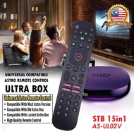 Replacement TV Remote Ultra Box UNIVERSAL SET UP BOX 15 in 1 / Alat Kawalan Jauh TV