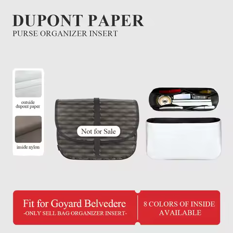 Dupont Paper Purse Organizer Insert Fit for Goyard Belvedere Lightweight Makeup Inner Liner Organize