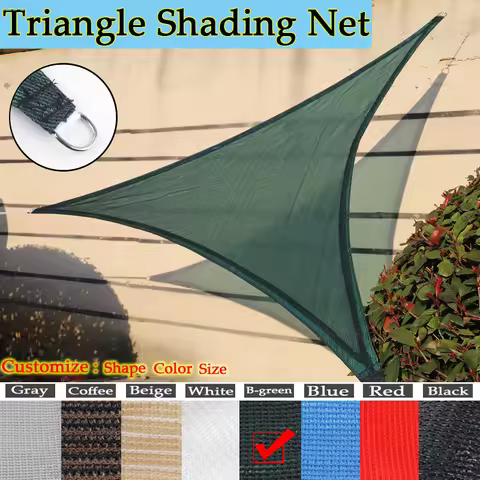 High-Quality Blackish Green Garden Yard Triangular Sun Shelter Patio Canopy Garden Sun Shade Awning 