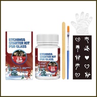 Etching Cream for Glass Art Frosted Etching Start Kit for Glass Portable Art Supplies for Glassware 