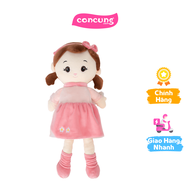 Búp bê nhồi bông nhí tóc bím nơ hồng Animo C310 (TĐ)