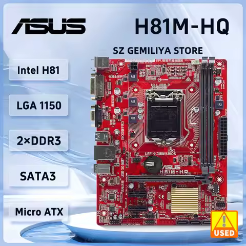 ASUS H81M-HQ LGA 1150 Motherboard DDR3 Motherboard 16GB Intel H81 PCI-E 2.0 SATA III USB3.0 Micro AT