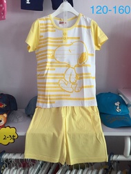 Bộ Đồ Ngủ Thể Thao Mùa Hè Cho Bé Trai Snoopy Quần Áo Mặc Nhà Thoải Mái Thoáng Khí Chống Tĩnh Điện Ch