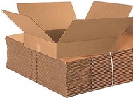Aviditi 20204 Flat Corrugated Cardboard Box 20" L x 20" W x 4" H, Kraft, For Shipping, Packing and Moving (Pack of 10)