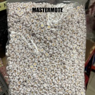 White gold alphabet round letter beads 1 pound