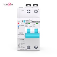 Graffiti 2P WIFI Measuring Circuit Breaker Smart Life Remote Control Automatic Wireless Circuit Brea