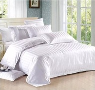 SET 4-IN-1 300T S เซ็ตผ้าปูที่นอน ลายริ้ว 300 เส้นด้าย(ผ้าปูที่นอน+2 ปลอกหมอน+ผ้านวม+ปลอกผ้านวม)✨Bed