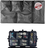 UPGRADED LAFENLIN Lid Organizer for Pelican 1615 Case, 6 Mesh Pockets Storage Organizer, Fits Camera