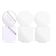 8 Pieces Clear Acrylic Sheet Cast Round Square Plastic Board with Double-Sided Protective Film for Crafts,Windows,Frames-ab5
