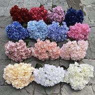 Bunga Hortensia Besar Buatan Bunga Hydrangea Buatan Hiasan Bunga Buatan 5 Tangkai - Jualan Borong