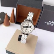 Chris 精品代購 COACH 寇馳 經典品牌LOGO 白色手鐲手錶 原裝正品 美國代購