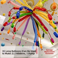 ETY | Birthday Party Decoration Colorful Dopamine Fireworks Long Balloons