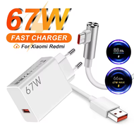 Cốt phiếu tốt Cho Xiaomi 67W USB Bộ sạc nhanh Sạc Turbo + 6A Type-C Khuỷu tay game Dây sạc cho Xiaom