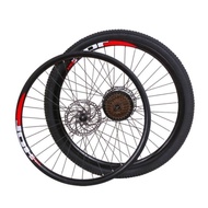 [Ready stock]Mountain Bike Wheel Set18/20/22/24/26Inch Wheel Disc Brake Front Wheel Rear Wheel Aluminum Alloy Rims Bicycle