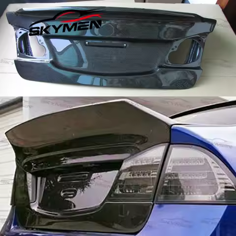 Auto Tail Trunk with Ducktail For Civic FD2 DEMON Style Carbon Fiber Glass Rear Boot Lid Lip Spoiler