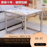 Good productStainless Steel Foldable Thermal Table Pieces Thermal Table New Household Dining Table Square Table Winter H