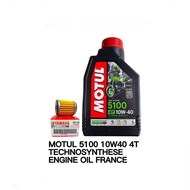 MOTUL 5100 10W40 4T  TECHNOSYNTHESE  ENGINE OIL FRANCE