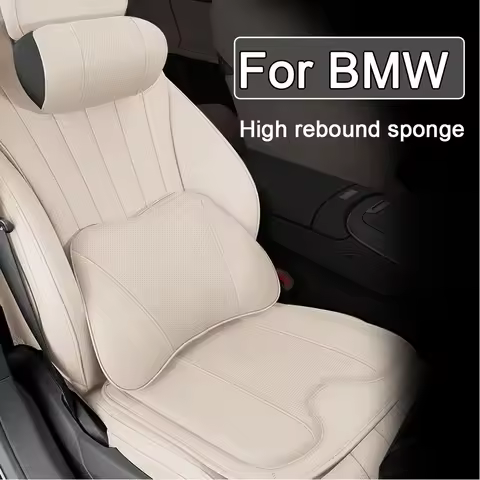 Universal Car Seat Cushion Seat Support Pillow Headrest Auto Seat Covers For BMW 3 5 7 Series X1 X3 