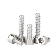 304 Stainless Steel Hexagon Socket Flat Tail Self-Tapping Screw Cylindrical Head Screw Cup Head Self-Tapping Screw M2M3M4M5