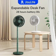 JISULIFE Table Fan 8000mAh Battery Rechargeable Standing Portable Cooling Desktop Desk Fan