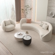 Fabric Sofa Red Beauty Salon Hair Reception Net Living Room Area ins Arc Small Apartment Rest Clothi