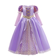 Girls Disney Rapunzel Dress Kids Tangled Disguise Carnival Girl Princess Costume Birthday Party Gown