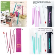 Straw Tupperware / Tupperware Straw for Bottle 1Litre (5pcs straw + 1 Brush + 1 Pouch)