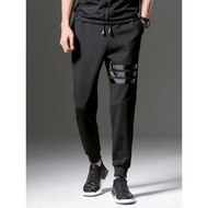 Black Casual Pants Men's Slim-fit Skinny Sweatpants Men's Harem Pants Loose Cuffed Leggings Pants St