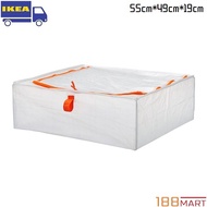 IKEA PARKLA Storage Case 55cm*49cm*19cm - Orange/Semi Transparent