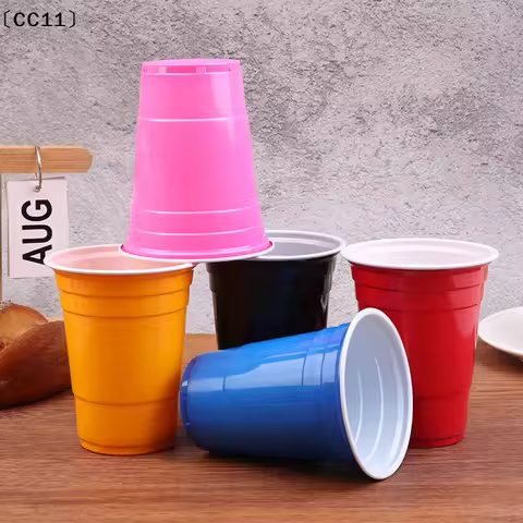 〔CC11〕10Pcs Multiple 16OZ Plastic Cups Drinking Cups Disposable Cups Water Cups For Graduation Cerem