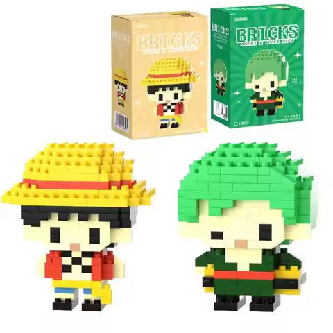 One Piaca-bloques de construcción Luffy Zoro, figuras de acción de Anime, juguete Nami Usopp, juguet