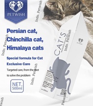 promo!! petwish shampoo kucing 500ml - persian, chinchilla, himalayan