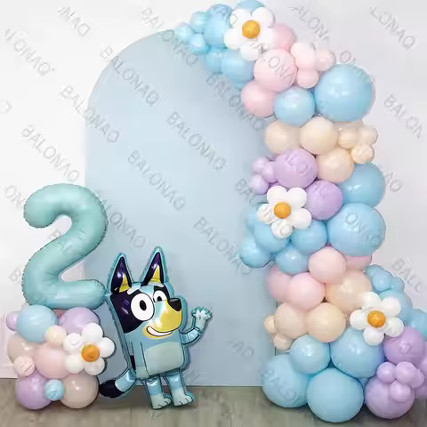 104pcs Bluey BingoBalloons Arch Garland Kit Latex Balloons Number Balloons Birthday Party Gifts Baby