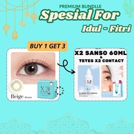 PAKET Softlens SPECIAL RAMADHAN X2 SANSO New PREMIUM Buy 1 Get 3 (Cairan Sanso 60ml Tetes softlens X