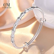 Women's silver Expandable Bangle Bamboo Bracelet Ladies Jewelry for Women Girls