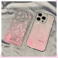 Ins Style Gradient Pink Apple 17promax Space Case iPhone 16pro Star Apple 15PLUS/16promax Phone Case
