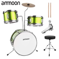 [ammoon]14นิ้ว3ชิ้นชุดกลองเด็กปรับได้ Throne Cymbal เหยียบ Drumsticks เครื่องดนตรีสำหรับเด็กเด็ก Junior เริ่มต้น