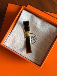 Hermes olympe bracelet black gold