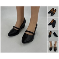 Beautiful Girl Black Vintage Mary Jane Shoes High Heels Pointed Thick Horseshoe Heels 992-12