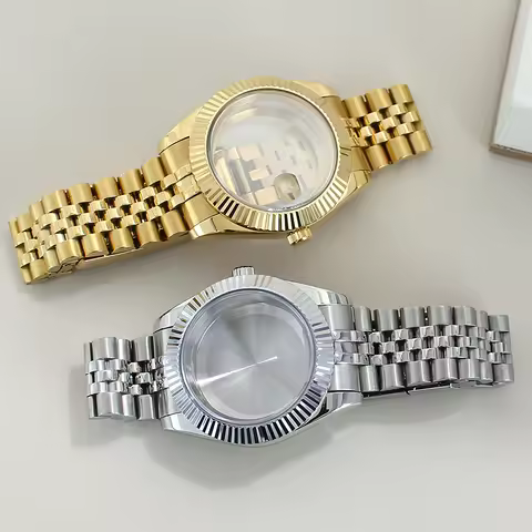 36mm 39mm Fluted Curved Watch Case Sapphire Crystal For Seiko NH34 NH35 NH36 NH38 4R36 Miyota8215 Mo