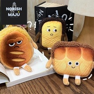 MiniUtensilAndTools Toast Bread Expression Coin Purse, Plush Toast Bread Expression Toast