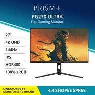 PRISM+ PG270 Ultra 27" IPS 144Hz 1ms 4K UHD 130% sRGB eSports Grade Adaptive-Sync Gaming Monitor [3840x2160]