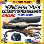 ESPADA Back Pressure 28MM Racing Exhaust Pipe Y15ZR Y15 RS150 RSX150 LC135 Cutting Standard Ekzos Mu