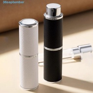 SEPTEMBER Perfume Bottle Atomizer, Refillable Leather Rotating Spray Pump Bottle, Pocket Size Empty 