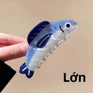 Cá Mòi & Cá Mập Giả Acetate Vuốt Tóc Kẹp Cho Nữ Động Vật Đại Dương Hình Học Thời Trang Kẹp Tóc Phụ K