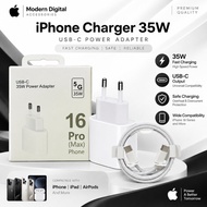 Charger Adapter USB-C 35W Fast Charging Support iPhone 15/ 16/17 Pro Max