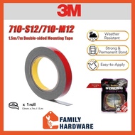 3M Scotch 710 12mmx1.5m 12mmx7m Strong Red Auto & Exterior Double-sided Mounting Tape 710-M12 710-S1