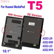 10.1" AAA+ LCD For Huawei MediaPad T5 AGS2-L09 AGS2-W09 AGS2-L03 AGS2-W19 LCD Display Touch Screen D